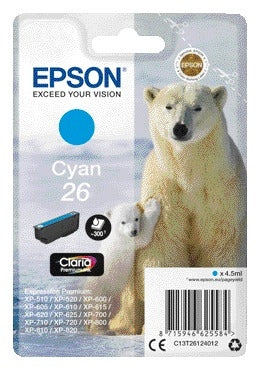 Epson 26 T2612 Blauw Inktcartridge voor Epson printers