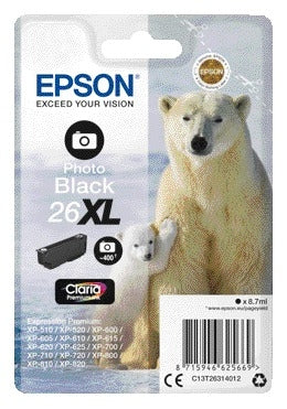 Epson 26XL T2631 Zwart Foto Inktcartridge