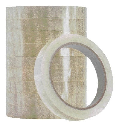 Transparant plakband Quantore 15mmx66m grote kern