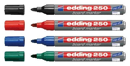 edding 250 Whiteboard Marker rond 1,5-3mm blauw, navulbaar - 2