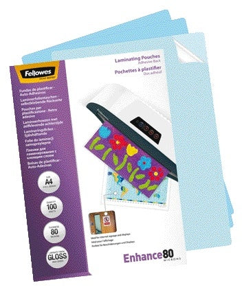 Lamineerhoes Fellowes zelfklevend A4 2x80 micron - 2