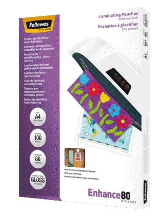 Lamineerhoes Fellowes zelfklevend A4 2x80 micron