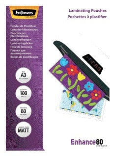 Lamineerhoes Fellowes A3 2x80 micron mat - 3