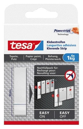 Tesa Behang- en Pleisterwerk Kleefstrips 1kg Wit