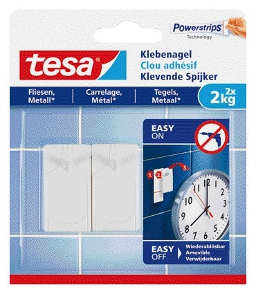Klevende tesa Tegel- en Metaalspijker, 2kg, wit