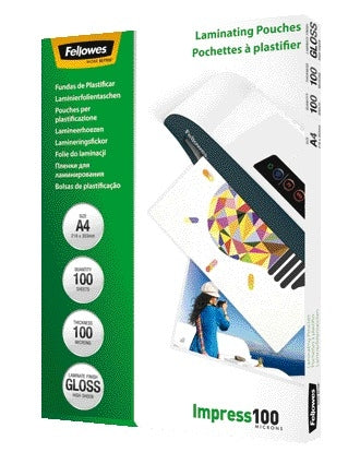Fellowes A4 Lamineerhoes 2x100 micron Pijl-indicatie