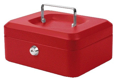 Geldkist Quantore 200x160x90mm Rood met Cilinderslot en Muntenbakje - 2