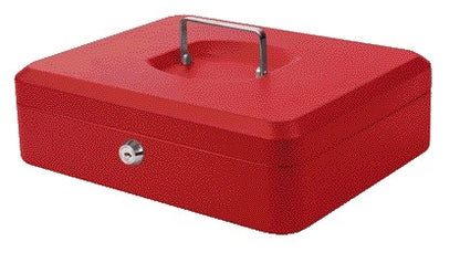 Geldkist Pavo 300x240x90mm Rood - Grote Capaciteit met Cilinderslot - 2