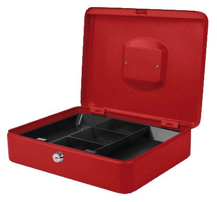 Geldkist Pavo 300x240x90mm Rood - Grote Capaciteit met Cilinderslot