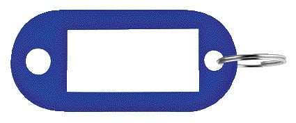 Pavo Plastic Sleutellabel met Beschrijfbaar Venster Blauw