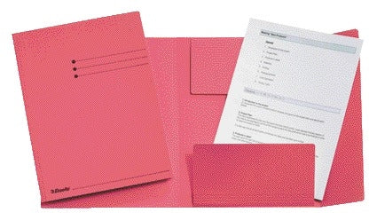 Dossiermap Esselte Folio 3-Kleps, Manilla, 275 g, Roze
