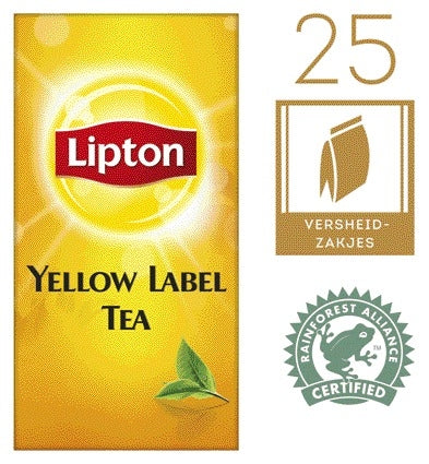 Lipton Yellow Label Theezakjes, 25x1.5g