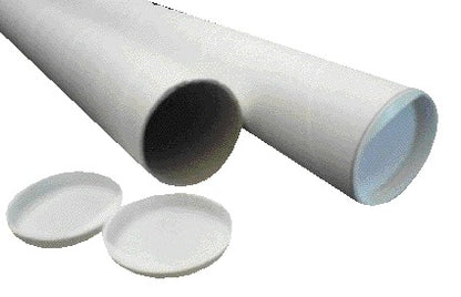 Verzendkoker CleverPack A1+doppen 650x50mm wit