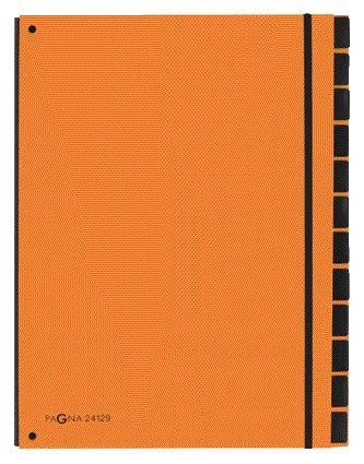 Sorteermap Pagna Trend A4 PP met 12 Tabbladen Oranje