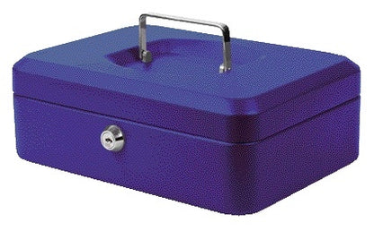 Geldkist Pavo 250x180x90 mm in Blauw, met Cilinderslot - 2