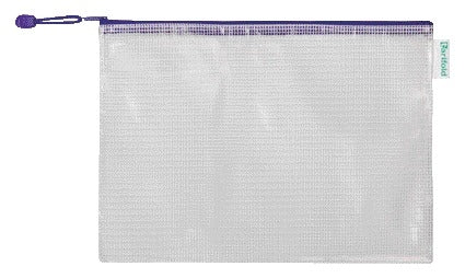 TARIFOLD Opbergtas A4 met Rits Blauw - PVC, Transparant