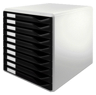 Ladenblok Leitz A4 10 Laden Zwart/Wit