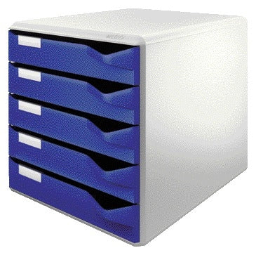Leitz A4 5 Laden Ladenblok Blauw/Wit, Stabiel en Slank