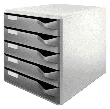 Ladenblok Leitz A4 5 Laden Donkergrijs/Wit