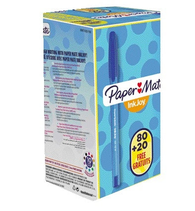 Papermate InkJoy 100 Valuepack Balpen M Blauw, 10 Stuks - 2