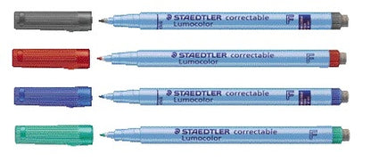 Viltstift Staedtler OHP Lumocolor F Correctable Zwart - 2
