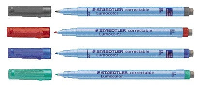 Viltstift Staedtler OHP Lumocolor F Correctable Zwart - 2
