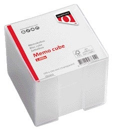 Transparante memokubus Quantore 10x10x9cm 900v