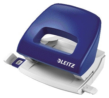 Perforator Leitz Nexxt bureau 16 vel blauw, met schaal en opvangbak