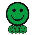 Magneet Smiley 2,5cm Emotie Groene Blij