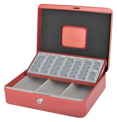 Geldkist Pavo Inzet Euro 300x240x90mm Rood - Muntsorteerbak