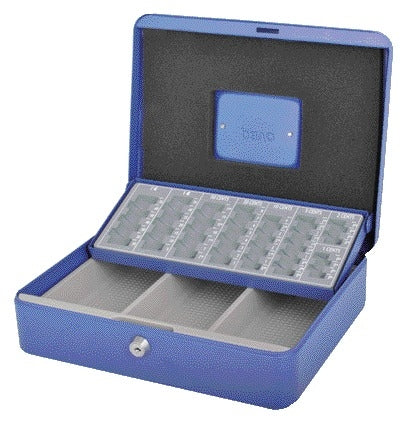 Geldkist Pavo Inzet Euro 300x240x90mm Blauw - Muntsorteerbak