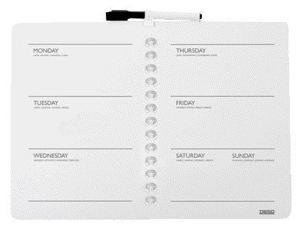 Djois Weekplanbord 28x40 cm met Marker en Wisser - Magnetisch