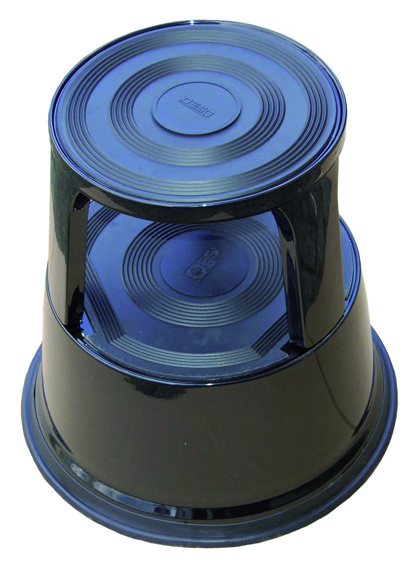 Metaal Opstapkruk Roll-A-Step 42cm met 3 wieltjes, zwart - 2