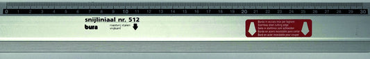 Bura 512 Aluminium Snijliniaal 30cm met Facetkant