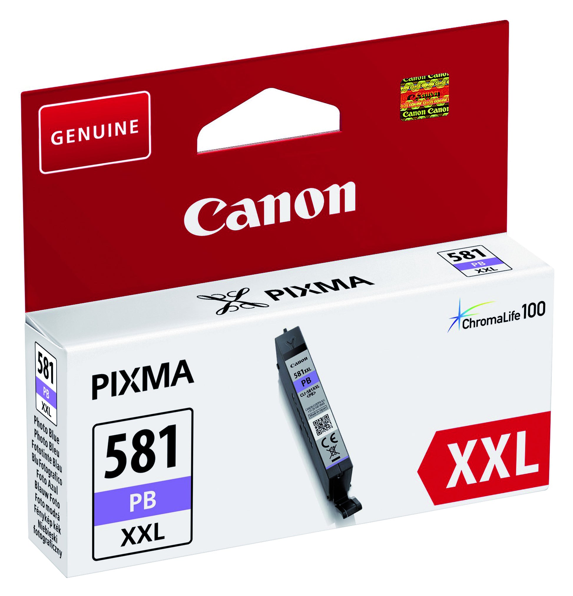 Canon CLI-581XXL Foto Blauw Inktcartridge - 9140 pagina's, hoog volume