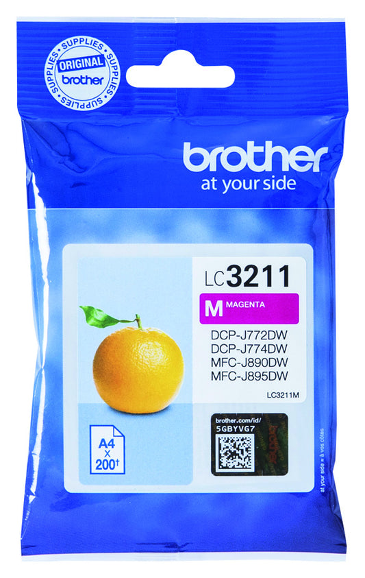 Brother LC-3211M Rood Inktcartridge voor Hoge Capaciteit