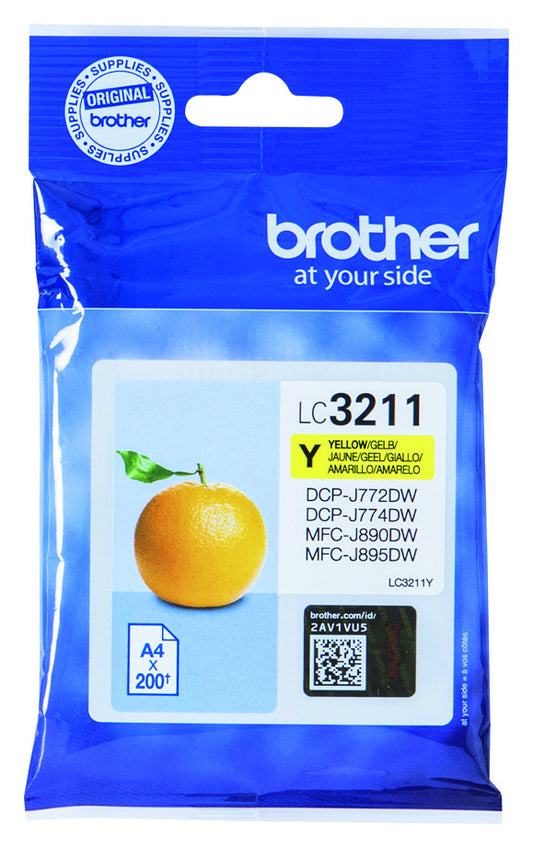 Brother LC-3211Y Geel inktcartridge voor Brother printers
