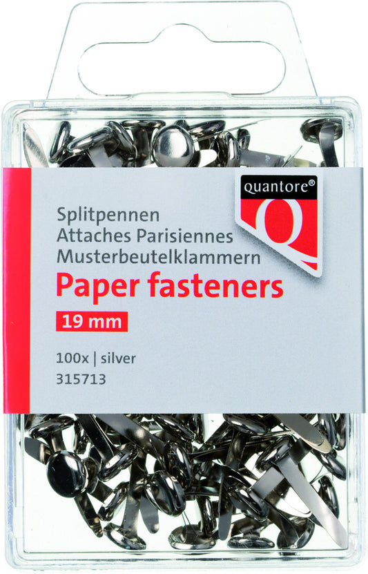 Blisterverpakking paperclip Quantore 19mm Zilver