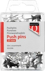 Assortiment push pins Quantore 50 stuks