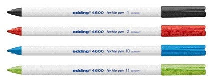 edding 4600 Textiel Viltstift rond 1mm, rood - 2
