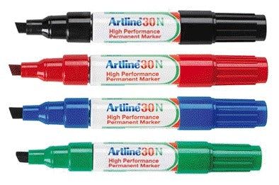 Artline 30 Schuine marker zwart, 2-5mm, permanent - 2
