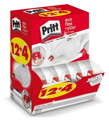 Correctieroller Pritt Eco Flex 4.2mm, 10m, dubbelzijdig en milieuvriendelijk