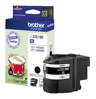 Brother LC-22UBK Zwarte Inktcartridge voor Brother printers