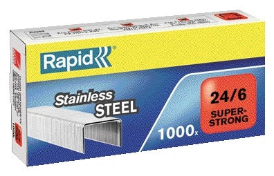 RVS Rapid 24/6 nietjes supersterk 1.000 stuks