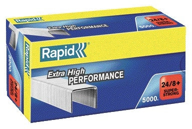Rapid 24/8+ gegalvaniseerde super sterke nietjes, 5.000 stuks