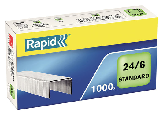 Nieten Rapid 24/6 gegalvaniseerd, standaard, 1000 stuks
