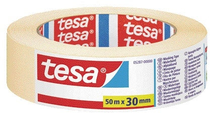 Tesa Economy Afplaktape 50m x 30mm Geel