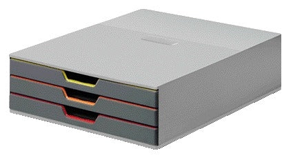 Durable Varicolor 3Laden Ladebox, A4, in Levendige Kleuren