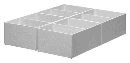 Inzetbak Djois hoog 70x122x168mm, 2 vaks, grijs - 3