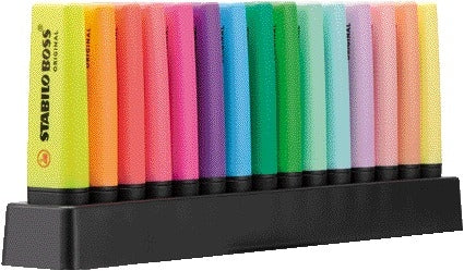 Stabilo BOSS 70/15 Fluorescerende markeerstift 2-5mm, 15 stuks - 2